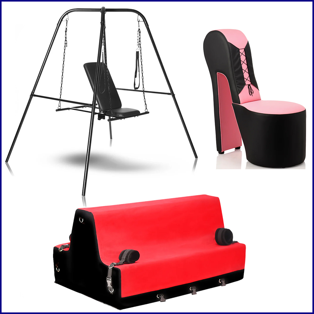 Sex Furniture & Swings to accentuate your sex room.