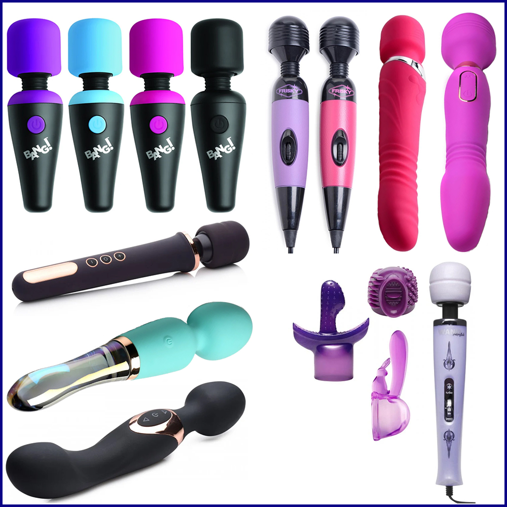 Wand Massagers - we have all different size wands for you. Every woman should have at least several of these.